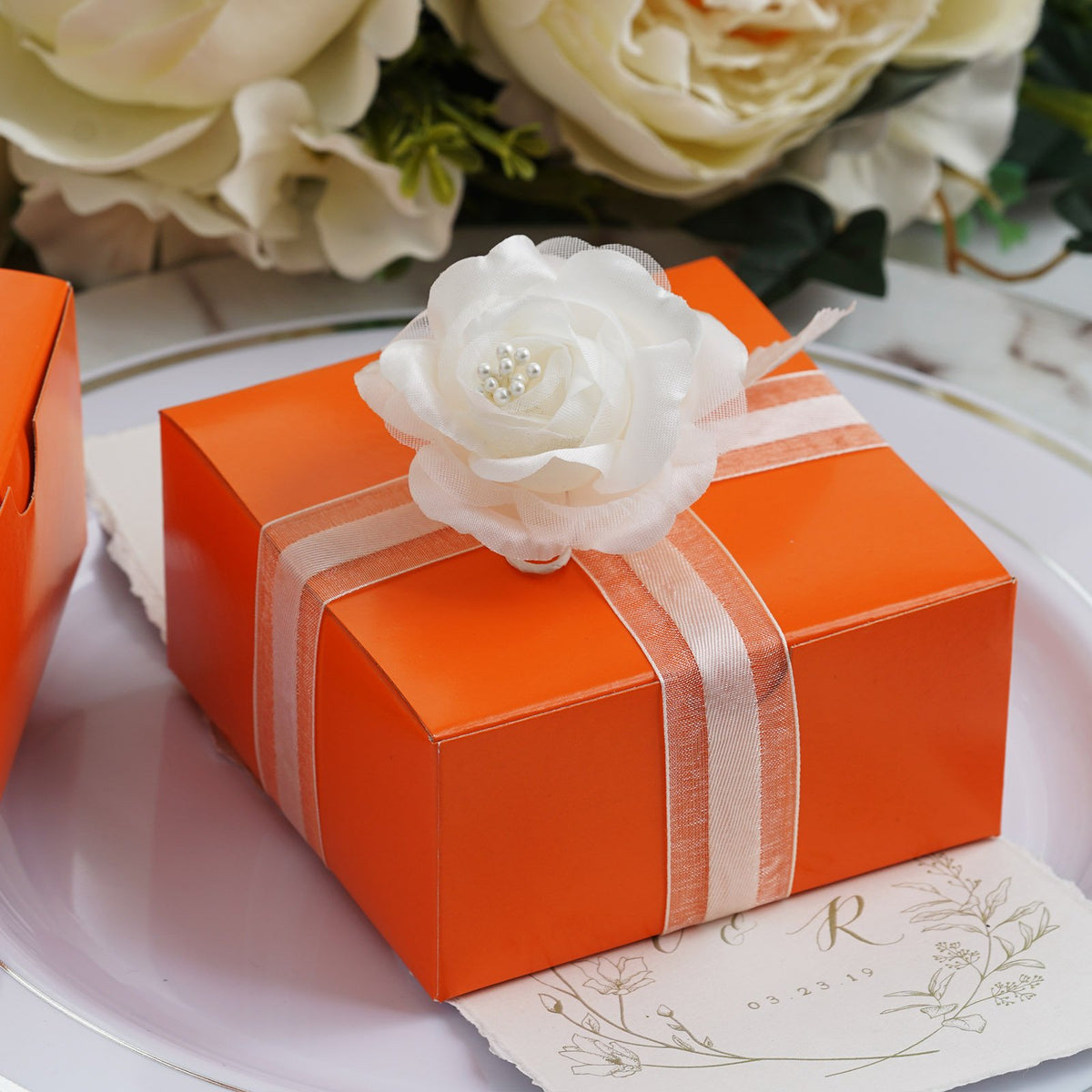 Orange Cake Party Favor Boxes Cake Central Barbados