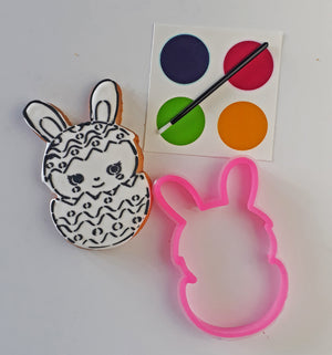 Paint-Your-Own (PYO) Bunny in Egg Cookie Stencil Set