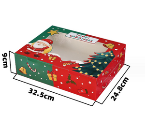 12-Cup Christmas Cupcake Box (Red)