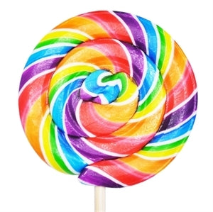 3" Rainbow Swirly Lollipops