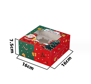 4-Cup Christmas Cupcake Box