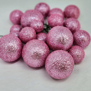Pink Glitter Balls 20pk