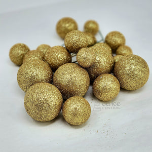 Gold Glitter Balls 20pk