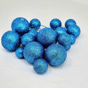 Blue Glitter Balls 20pk