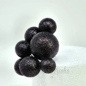 Black Glitter Balls 20pk