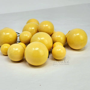 Pwder Yellow Decorative Balls 20pk