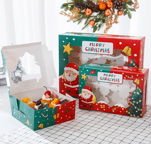 6-Cup Christmas Cupcake Box