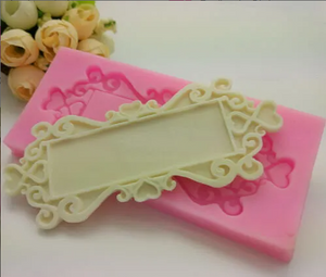 Lace Rectangle Plaque Silicone Mold