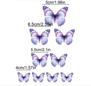 Purple Butterfly Cake Topper Kit (10pcs)