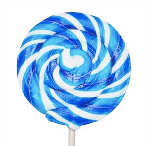 3" Blue Swirly Lollipops