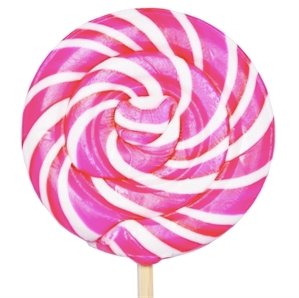 3" Pink Swirly Lollipops