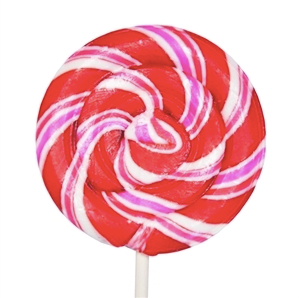 3" Red Swirly Lollipops