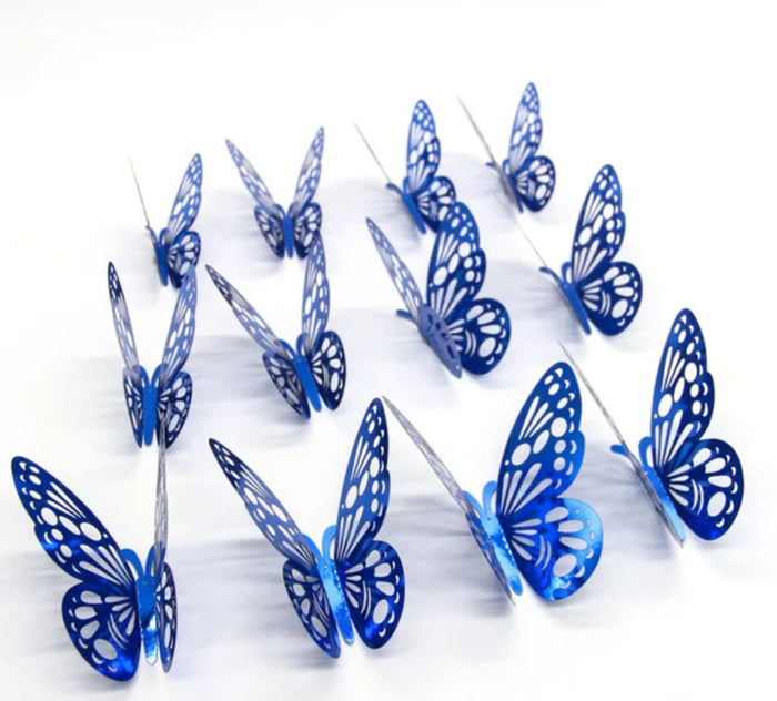 Blue Butterflies (3 pcs)