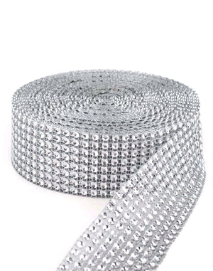 Silver Rhinestone Ribbon