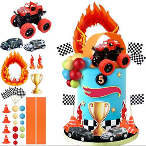 Race Car Themed Cake Topper Set