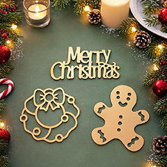 Acrylic Christmas Layons 3pk