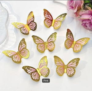 Pink 20pc Butterfly Toppers