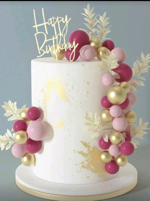 53pc Pink Cake Topper Set