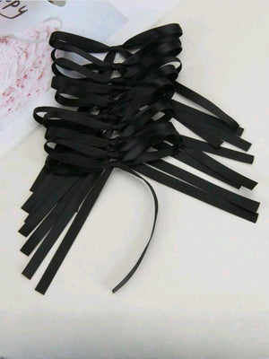 Black Pre-Tied Bows (5 pcs)