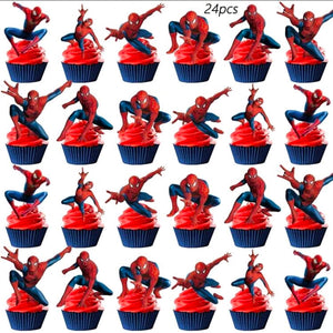 Spiderman Cupcake Toppers (24pcs)