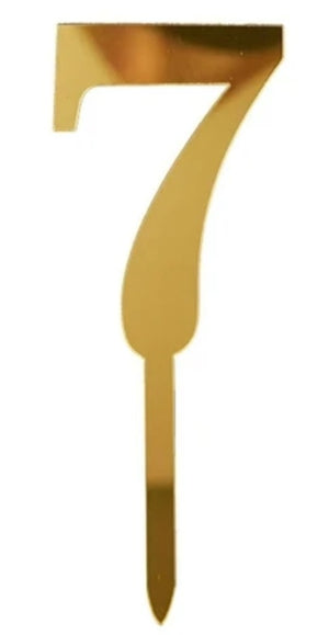 "7" Acrylic Gold Cake Topper