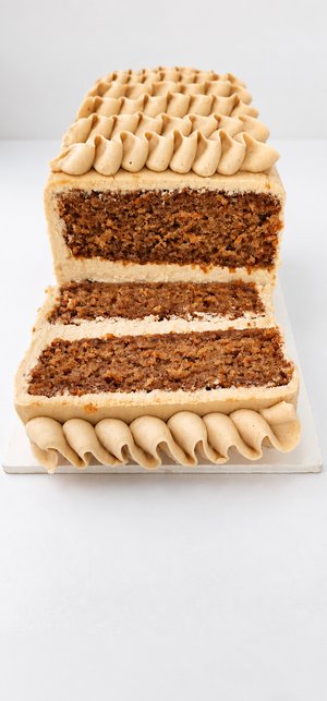 Carrot Cake Slice with Brown Sugar & Cinnamon Buttercream