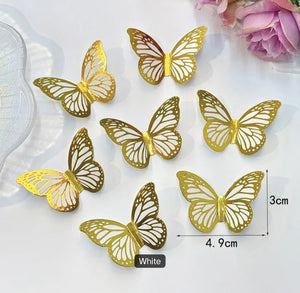 White 20pc Butterfly Toppers