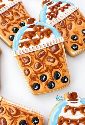 Salted Caramel Decorated Sugar Cookie