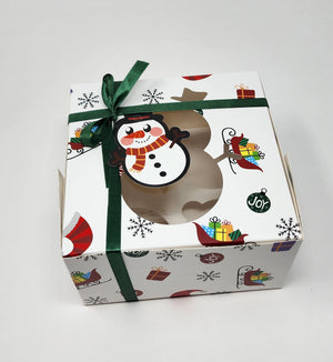 4-Cup Christmas Cupcake Box