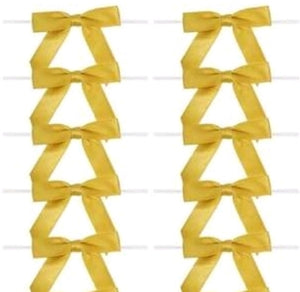 Gold Pre-Tied Bow with Bag Tie (10 pcs)