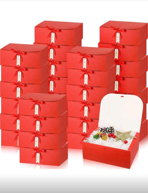 Red Luxury Gift Box with Lid & Ribbon
