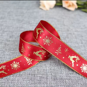 Red Ribbon w/Gold Trim
