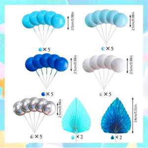 29pc Blue Topper Cake Set