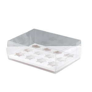 12- Cup Transparent Cupcake Box w/ Insert