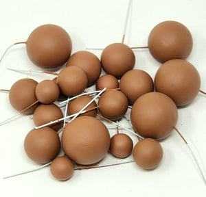 Chocolate Brown Decorative Balls 20pk