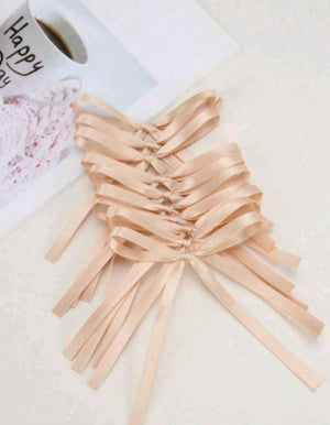 Champagne Pre-Tied Bows (5 pcs)