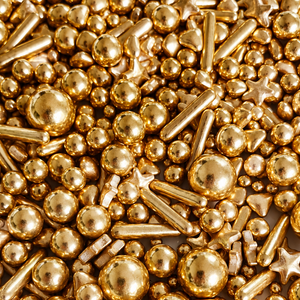 Mixed Shapes Gold Dragees