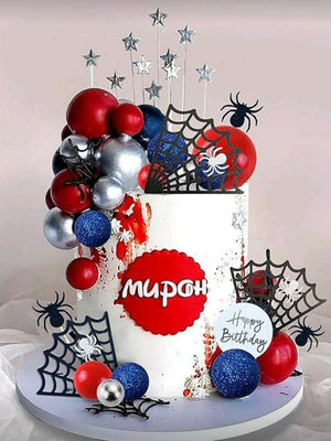 Spider Themed Cake Topper Set