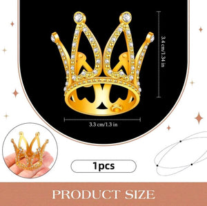 1.34" Mini Crown Cake Topper