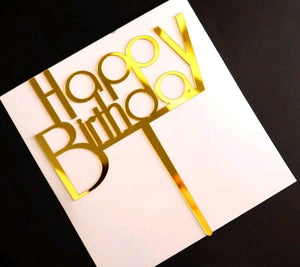 Gold Happy Birthday Topper #2