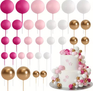Mixed Pink & Gold Balls 20pk