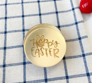"Happy Easter" Acrylic Disc Topper (GOLD)