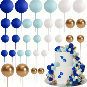 Mixed Blue & Gold Balls 20pk