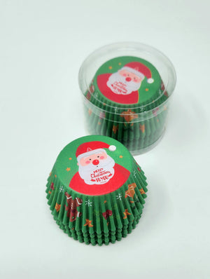 Green Christmas Santa Standard Baking Cups (100 pcs)