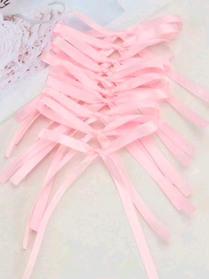 Light Pink Pre-Tied Bows (5 pcs)