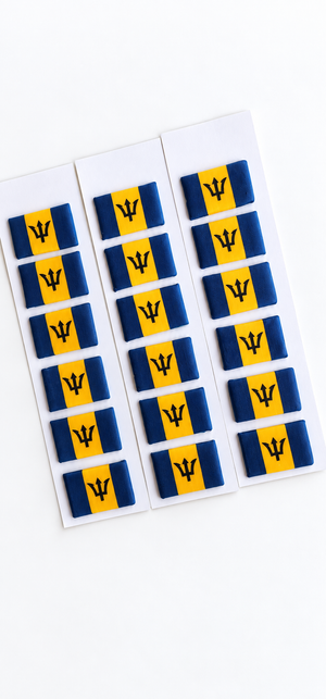 Barbados Flag Royal Icing Transfers (6pk)