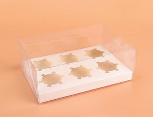 Clear 6-Cupcake Box w/ Insert