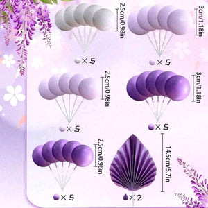 27pc Purple Topper Cake Set