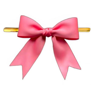 Dark Pink Pre-Tied Bow with Bag Tie (10 pcs)