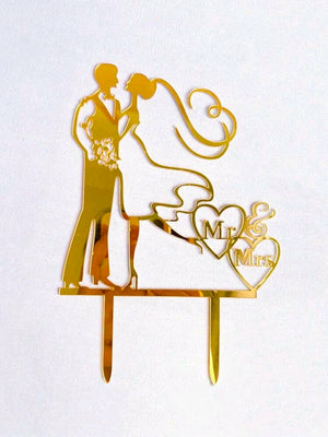 Mr & Mrs Wedding Cake Topper
